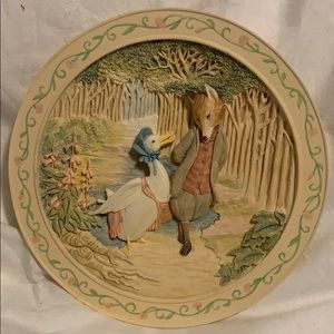 PLATE # 3 Davenport Pottery The Tale Of Jemima Puddle Duck Limited Raised Plate